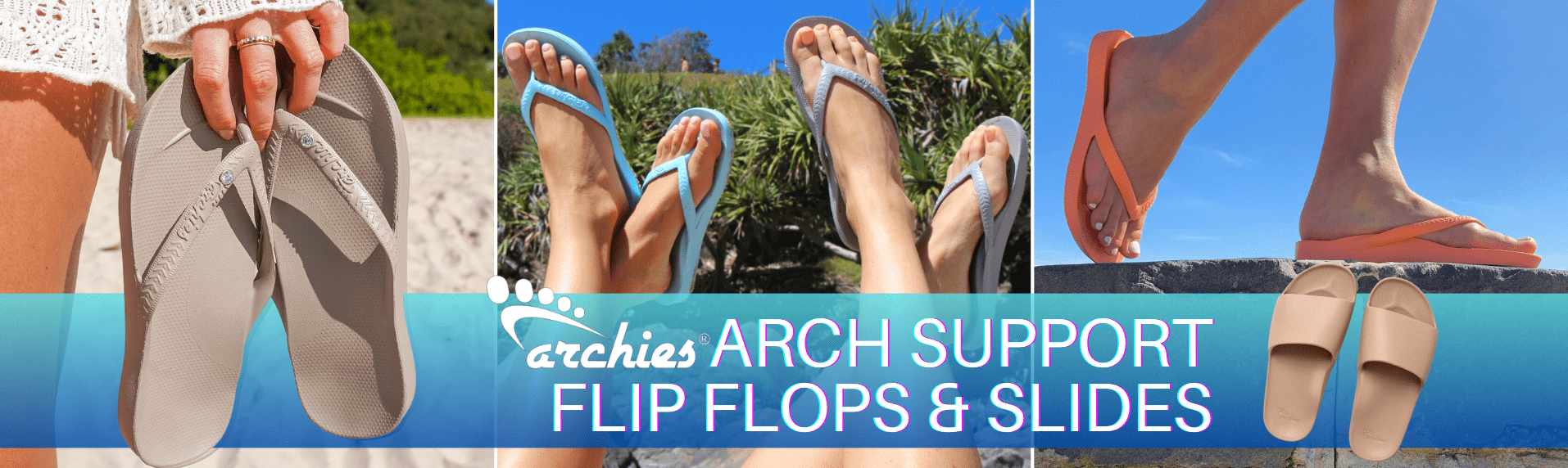 Archie's Footwear Arch Support Slide Sandals at